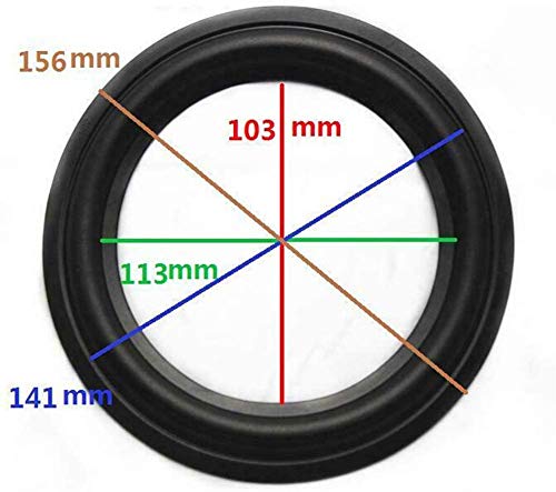 LinaLife 2pcs 6 inch 6" Speaker Foam Surround Repair Kit, 156mm Perforated Rubber Edge Rings Replacement Parts Speaker Repair DIY Surround Repair Rubber Edge Replacement - Image 2