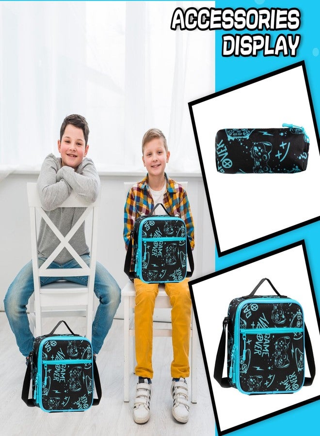 Meetbelify Rolling Backpack for Girls Carry on Luggage with Wheels Kids Suitcases for Girls Ages 8-10 with Lunch Box for Elementary School 18inch 3 in 1 Rolling Backpack Back to School Supplies - Image 5
