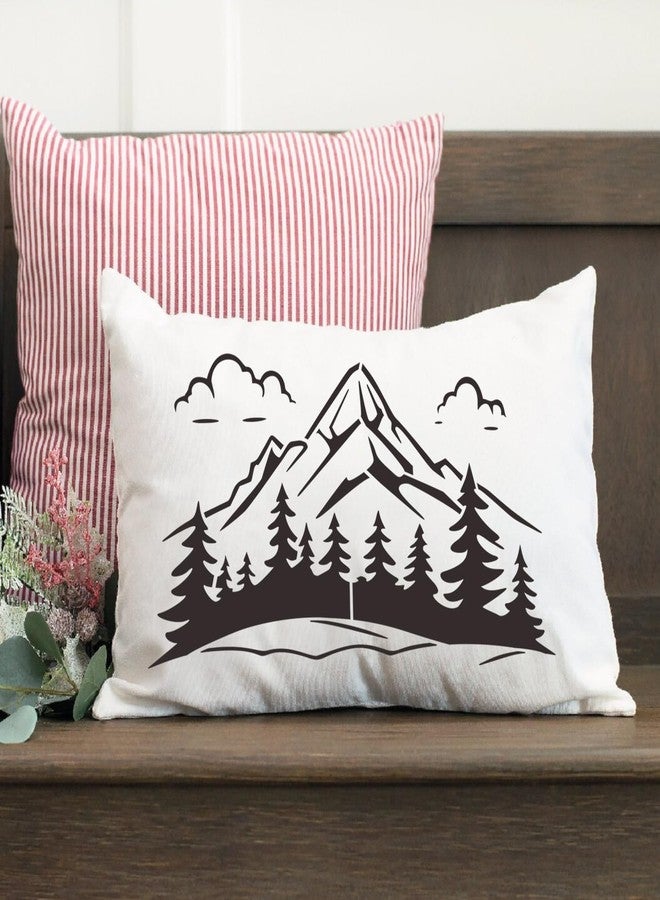 zosylley Pine Tree Stencils Animal Stencils Wood Burning Stencils Patterns Forest Mountain Stencil Reusable Tree Deer Bear Drawing Templates for Painting on Wood Wall Fabric Decor - Image 5