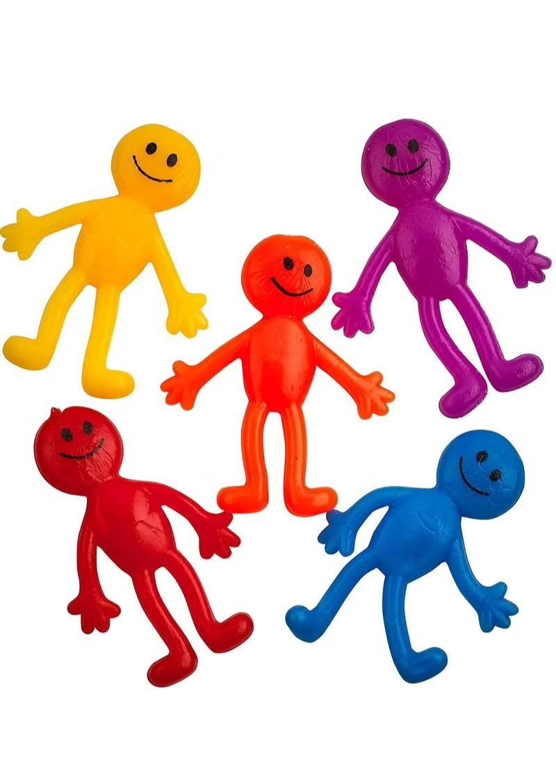 Girl Boy Kids Game Toy Stretchy bendable man (36 pack) assorted fun colors, a sticky, stretchable, slimy, gooey texture, toy for stress anxiety relief, great party favor, stocking stuffer for Children - Image 3