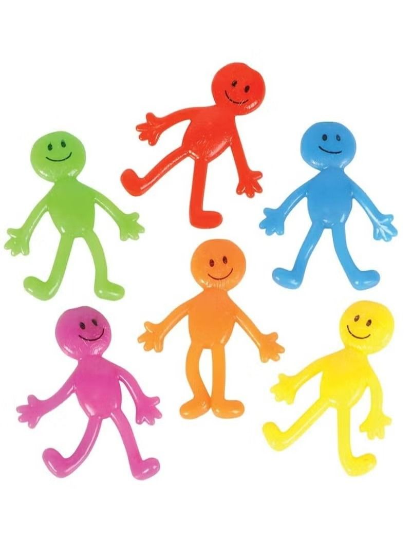Girl Boy Kids Game Toy Stretchy bendable man (36 pack) assorted fun colors, a sticky, stretchable, slimy, gooey texture, toy for stress anxiety relief, great party favor, stocking stuffer for Children - Image 2