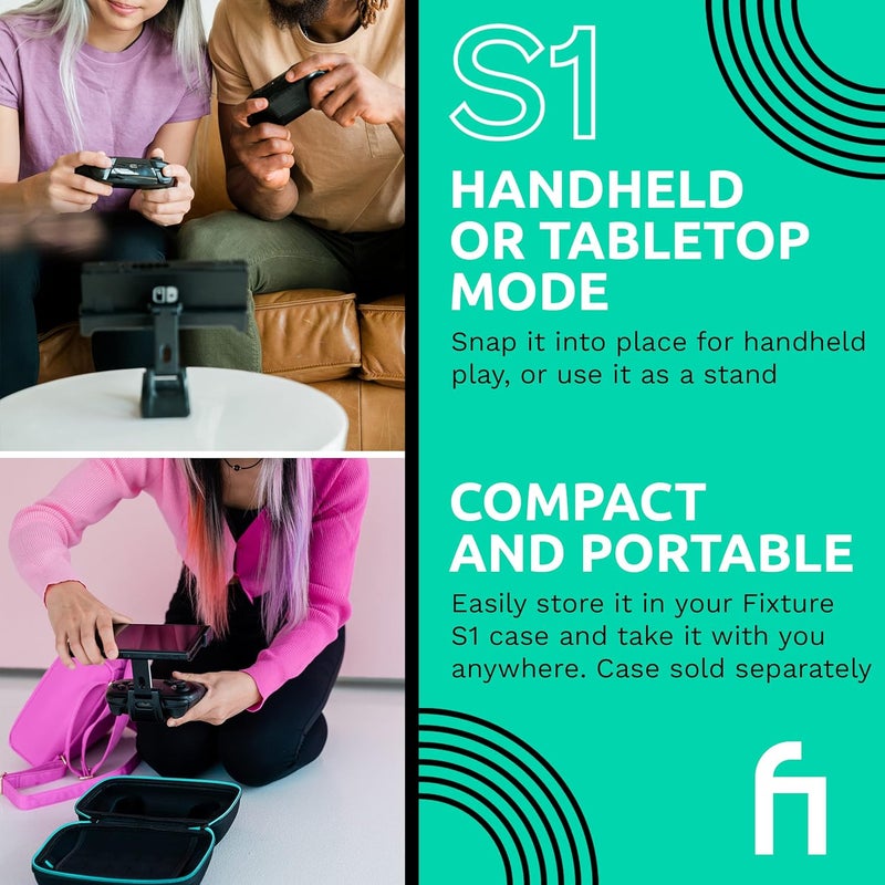 Fixture Gaming Fixture S1 Gaming Console Monitor and Controller Mount Compatible with Nintendo Switch and Pro Controller, Adjustable Video Game Holder Stand Clip, Gray - Image 3