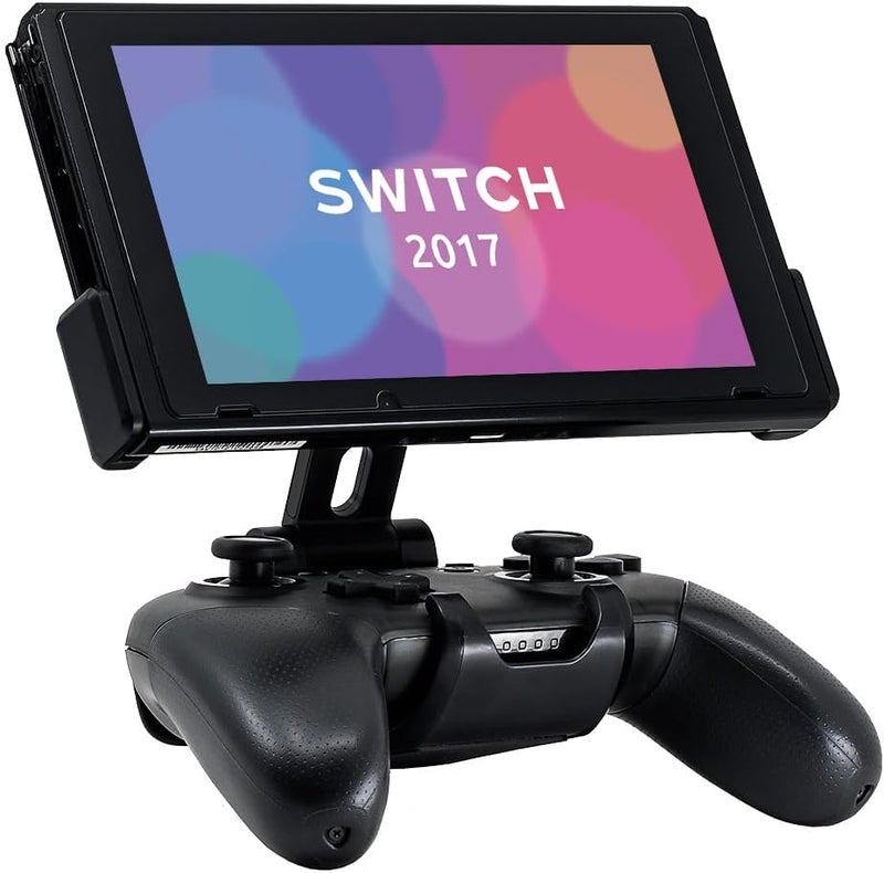 Fixture Gaming Fixture S1 Gaming Console Monitor and Controller Mount Compatible with Nintendo Switch and Pro Controller, Adjustable Video Game Holder Stand Clip, Gray - Image 1