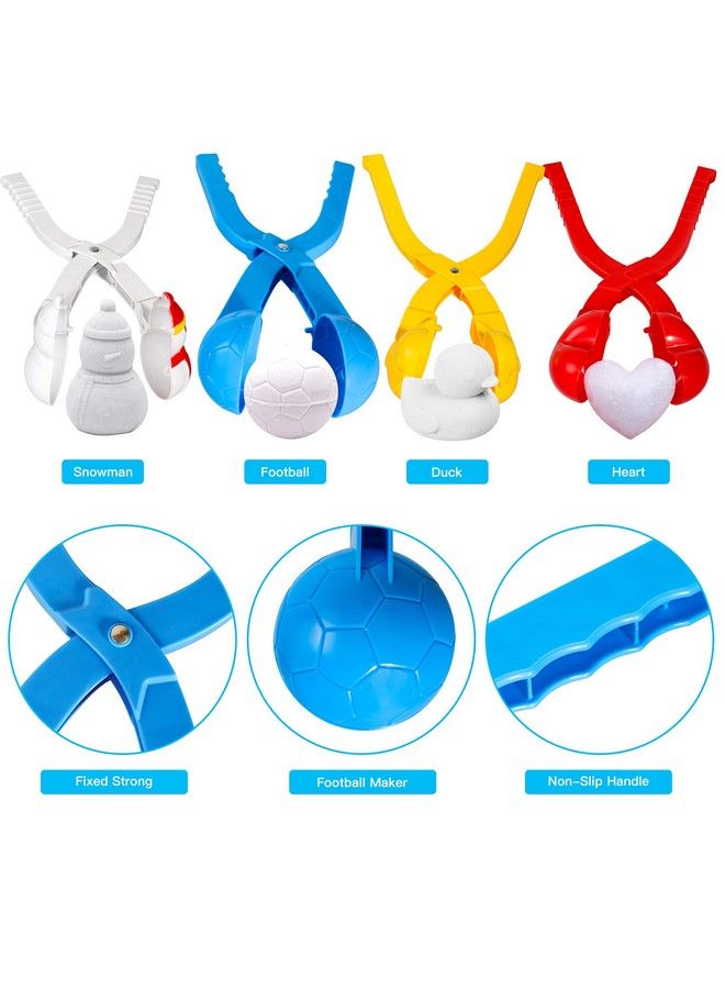 Max Fun 25 قطعة قوالب رمل ألعاب شاطئية أداة صنع كرات الثلج مجموعة ألعاب الثلج الشتوية مع مقبض لصنع أشكال كرات الثلج للقتال للأطفال والرضع والبالغين في الهواء الطلق قوالب الثلج والرمل - Image 3