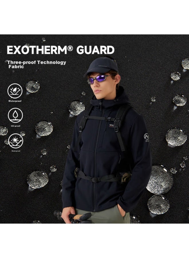 Northland Outdoor Men's Windproof And Water-resistant Soft Shell Jacket, Hiking And Mountaineering, Triple Protection, Oil-proof And Stain-resistant Coat - Image 1