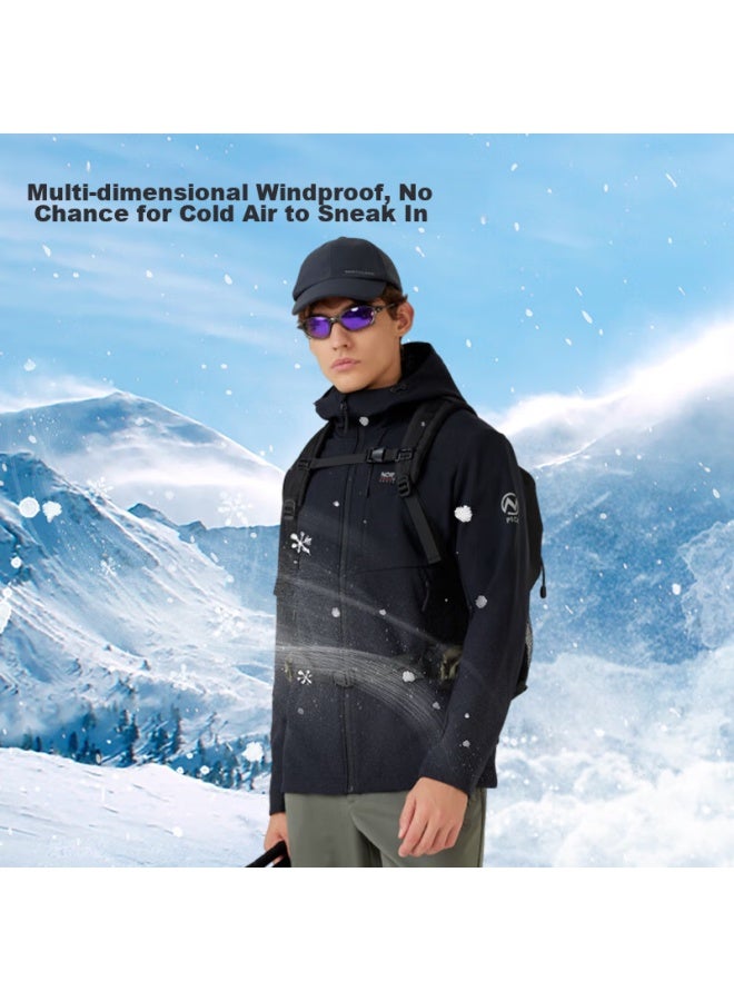 Northland Outdoor Men's Windproof And Water-resistant Soft Shell Jacket, Hiking And Mountaineering, Triple Protection, Oil-proof And Stain-resistant Coat - Image 3