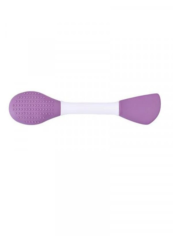 Samip Silicone Double-Head Face Mask Brush - Purple | Facial Mask Applicator, Makeup Remover Scrubber, Lip & Face Cleansing Exfoliating Brush, Body Butter Applicator - Image 1