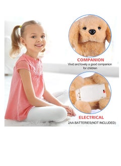 KASTWAVE Plush Interactive Toy Electronic Pet Plush Golden Retriever Toy Puppy Electronic Interactive Pet Dog Can Walking Barking Tail Wagging Stretching Companion Animal for Kids (Golden Labrador)  - Image 3