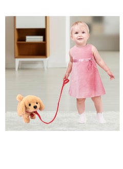 KASTWAVE Plush Interactive Toy Electronic Pet Plush Golden Retriever Toy Puppy Electronic Interactive Pet Dog Can Walking Barking Tail Wagging Stretching Companion Animal for Kids (Golden Labrador)  - Image 5