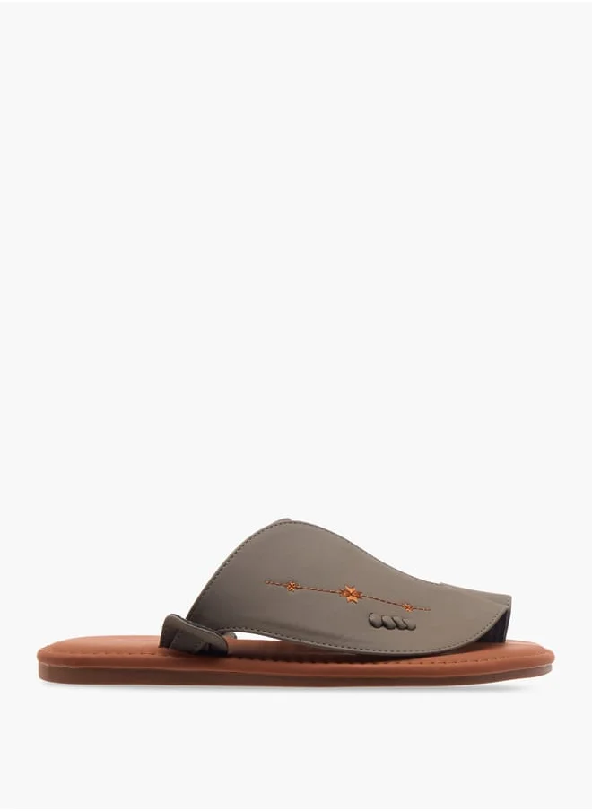 Al Waha Men's Textured Slip-On Arabic Sandals