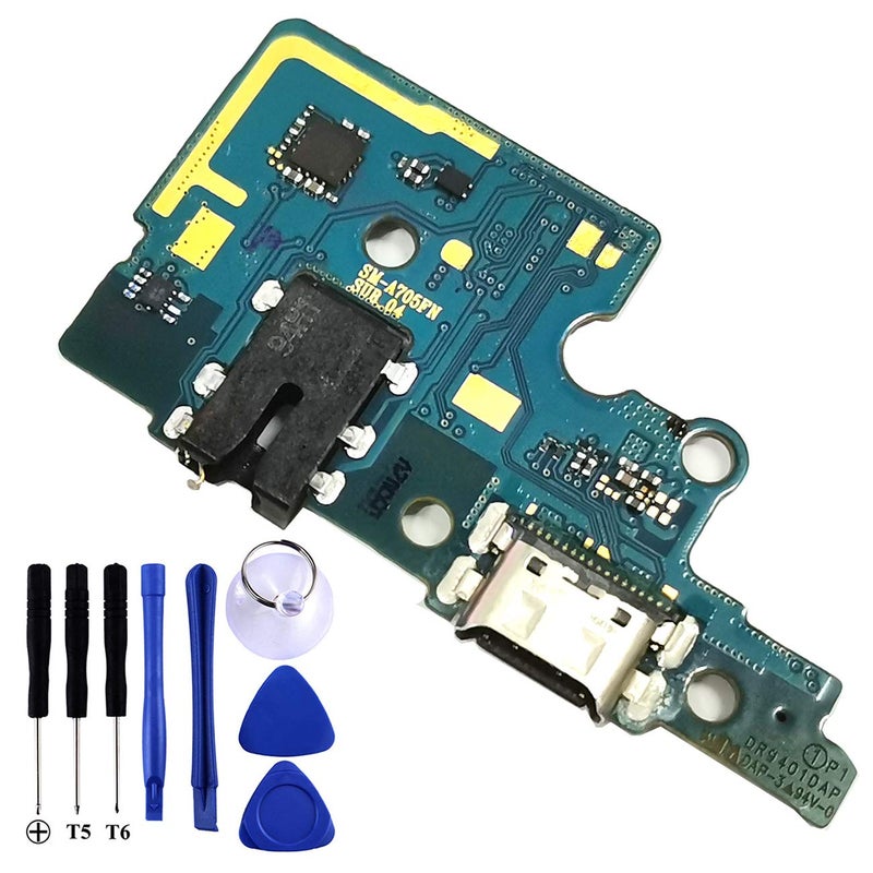 Bestdealing Galaxy A70 USB Charging Port Flex Cable Replacement SM-A705FN Type C Charger Dock Board Flex Cable Connector for Samsung A70 2019 A705F A705 Port Repair Part with Tools - Image 1