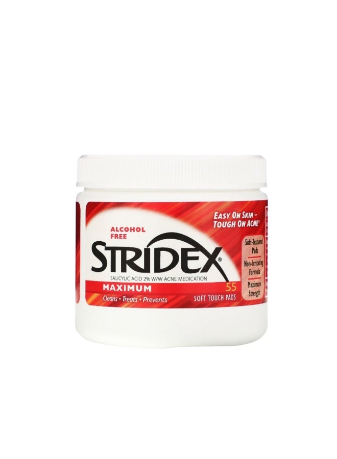 سترايدكس مسحات قطنية ماكسيموم للعناية بحب الشباب 55 قطعة الاصلي - Image 2