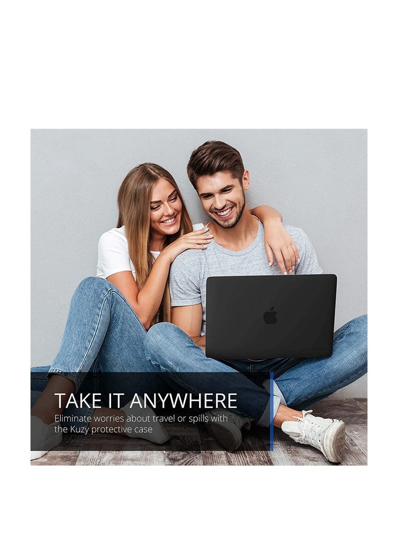 Generic - 3 in 1 Case Compatible with 2022 MacBook Air 13.6 inch M4 Chip A3240 2025 and M3 Chip A3113 2024 and M2 Chip A2681 2022, Plastic Hard Shell Case & Keyboard Cover & Screen Protector, Matte Black - Image 1