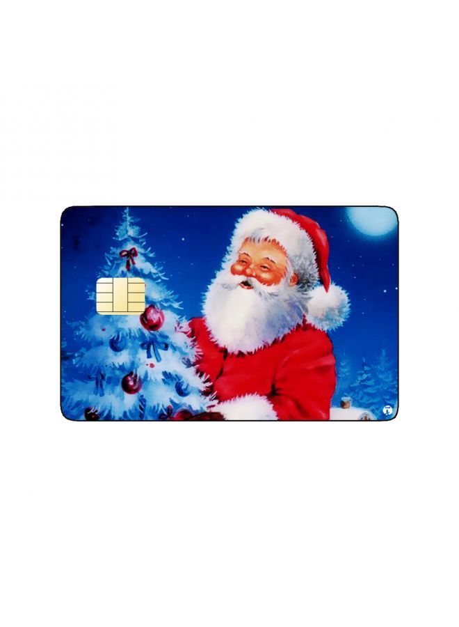 RKN PRINTED BANK CARD STICKER Beautiful Santa Claus Drawing - Image 1