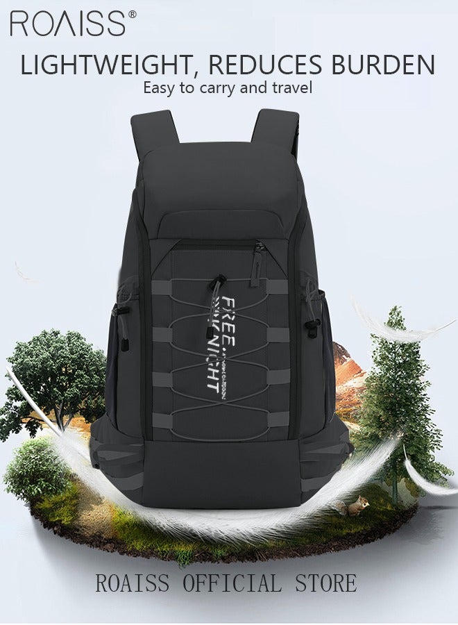 roaiss 40L Capacity Outdoor Backpack with Rain Cover Waterproof Wear-Resistant Hiking Camping Trekking Travelling Sport Bag Durable Men Women Travel Hiking Backpack - Image 1