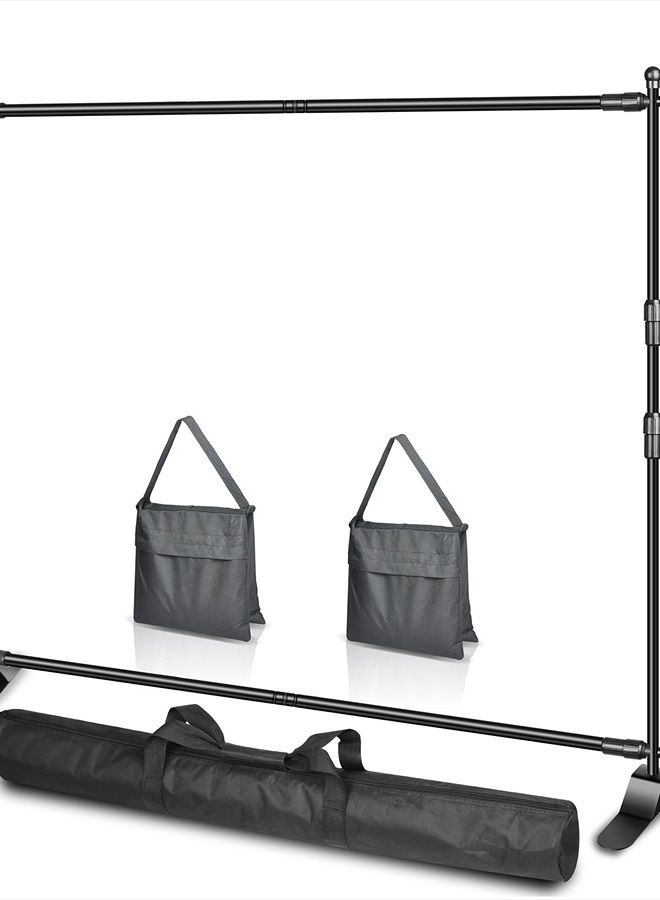 EMART 10 x 8ft (W X H) Photo Backdrop Banner Stand - Adjustable Telescopic Tube Trade Show Display Stand, Step and Repeat Frame Stand for Professional Photography Booth Background Stand Kit - Image 1