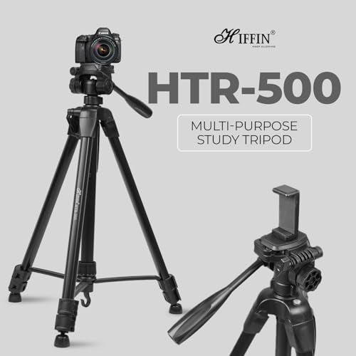 HIFFIN® HF-550 Professional Aluminum Tripod & Monopod with 165CM Max Height | Swivel Ball Head, 4-Section Adjustment, 7kg Load Support | Perfect for DSLR & Video Camcorders - Image 4