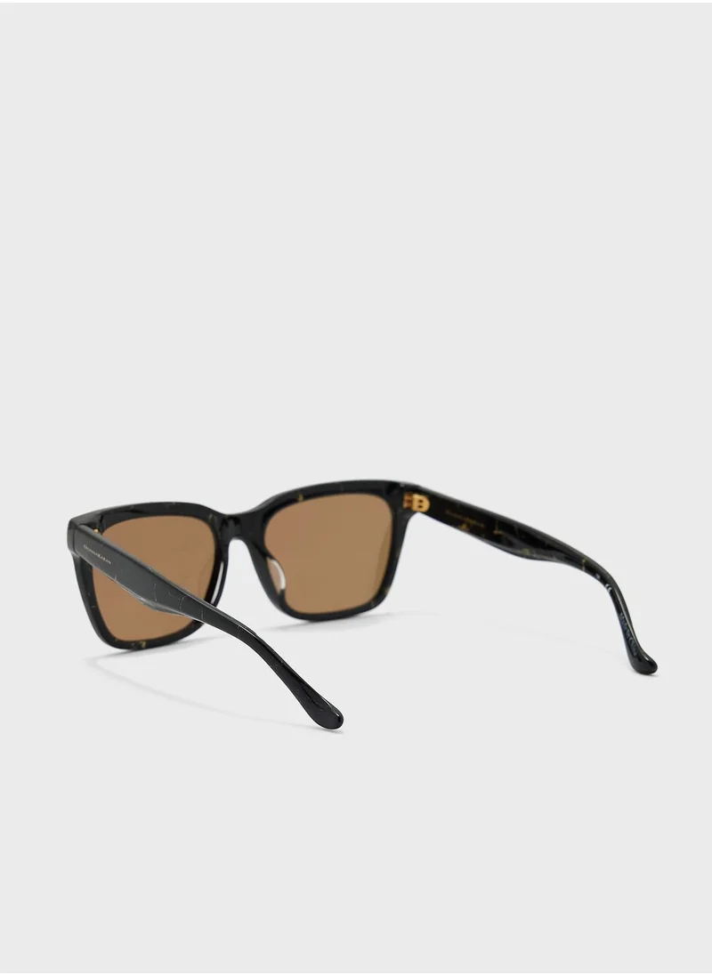 Donna Karan Rectangle Oversized Sunglasses
