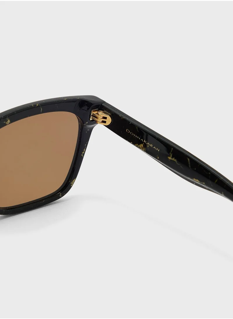 Donna Karan Rectangle Oversized Sunglasses