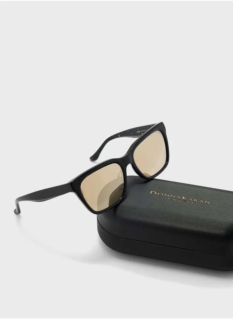 Donna Karan Rectangle Oversized Sunglasses