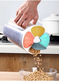 CATANES Clear Airtight Cereal Storage Food Container With Lids For Sesame Flour Dry Food 2000Ml -A 15x15x26 Cm Multicolour  - Image 1