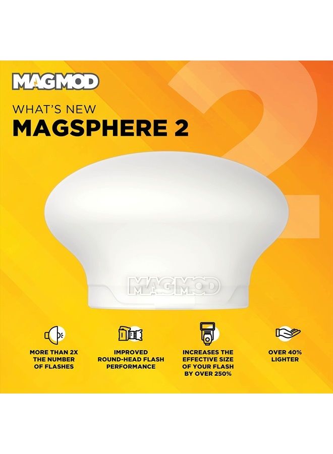MAGMOD MagSphere 2 Flash Diffuser by MagMod | Photography Lighting Flash Modifier | Magnetic Light Diffuser Attachment | Lightweight Light Control - Image 4