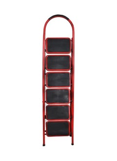 Generic Home Ladder Metal 6 Steps_Red  - Image 2