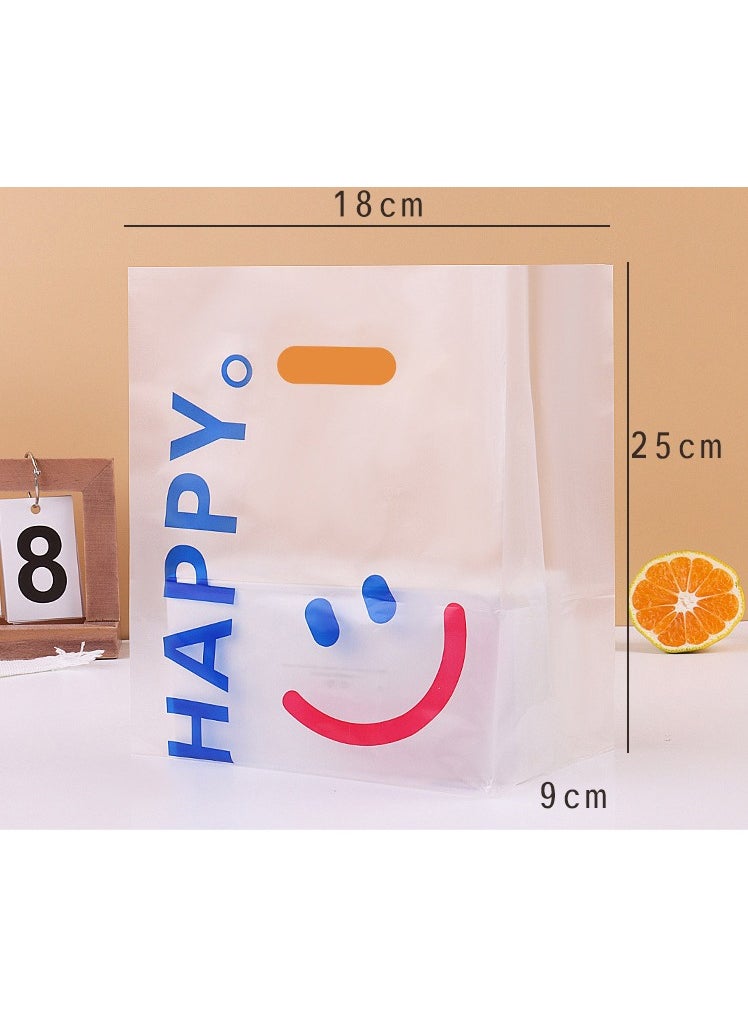 NIIMBOT 50 Pieces Reusable Transparent Bags For Gifts And Distributions Decorated With Flowers, Food Bags, Clear Bags, Flower Bags, Happy Bags, Clear 18×25cm  - Image 3