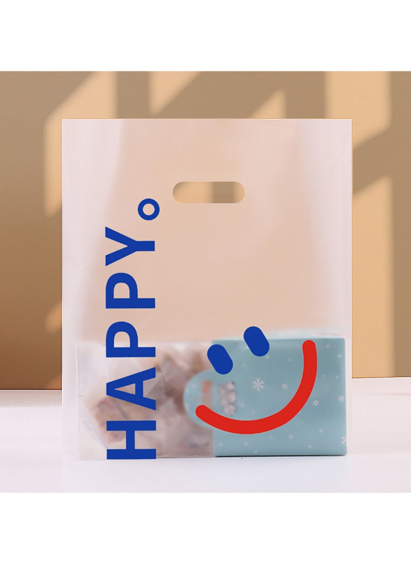 NIIMBOT 50 Pieces Reusable Transparent Bags For Gifts And Distributions Decorated With Flowers, Food Bags, Clear Bags, Flower Bags, Happy Bags, Clear 18×25cm  - Image 4