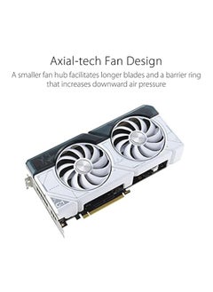 Arabest Dual GeForce RTX™ 4070 White OC Edition 12GB GDDR6X Graphics Card (PCIe 4.0, DLSS 3, HDMI 2.1, DisplayPort 1.4a, Axial-tech Fan Design, 0dB Technology)  - Image 2