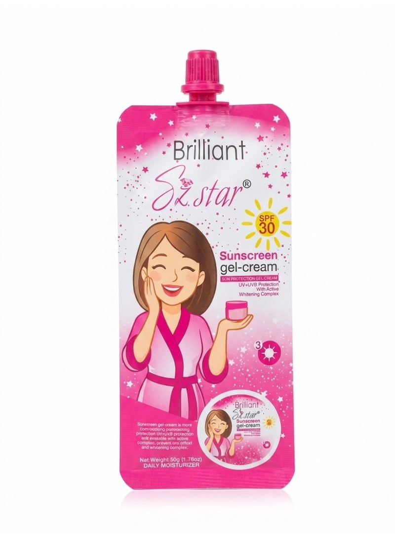 كريم جل للوقاية من الشمس بعامل حماية من الشمس SPF30، وردي، 50 جرامًا وردي 50جرام