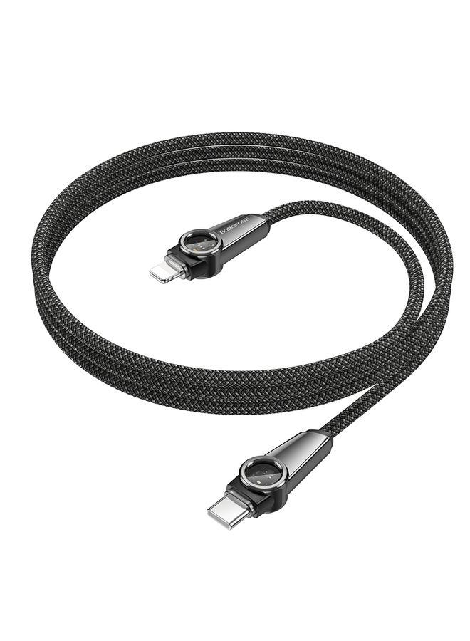 Borofone BU49 Shine 1.2m PD27W Intelligent Power-off USB-C / Type-C to 8 Pin Charging Data Cable(Black) - Image 3