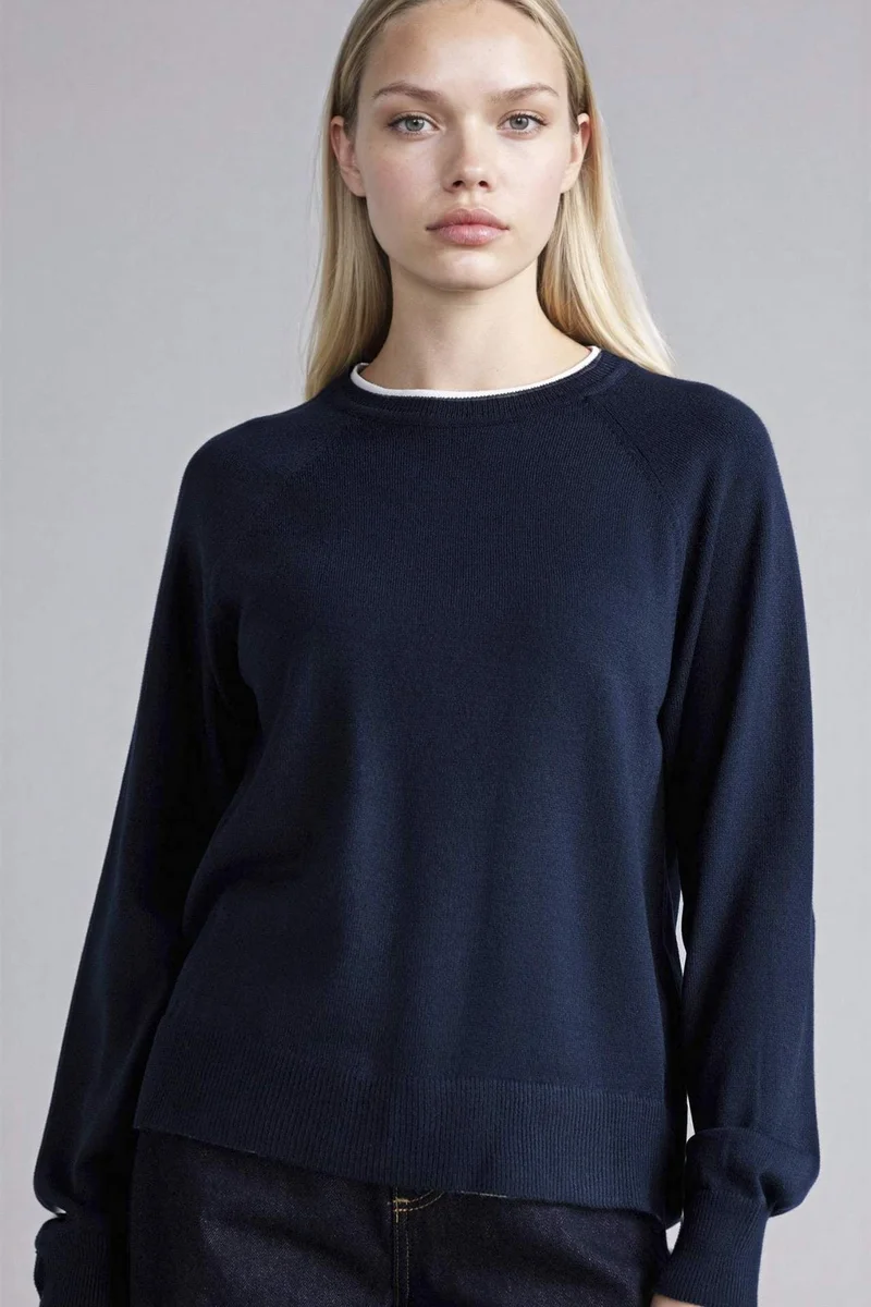 ديفاكتو Regular Fit Crew Neck Pullover