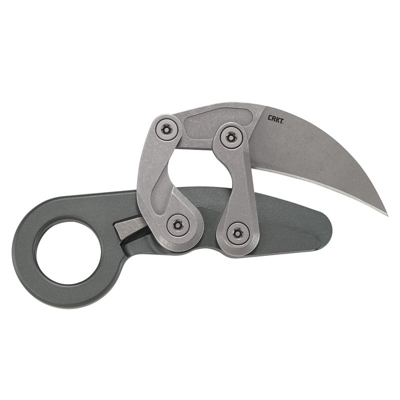 CRKT Provoke Compact: Kinematic EDC Folding Pocket Knife, Morphing Karambit, D2 Plain Edge Blade, Aluminum, Pocket Clip, 4045 - Image 3
