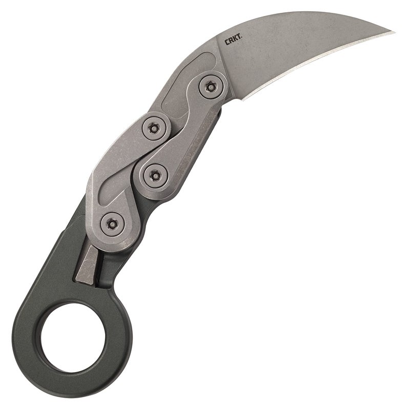 CRKT Provoke Compact: Kinematic EDC Folding Pocket Knife, Morphing Karambit, D2 Plain Edge Blade, Aluminum, Pocket Clip, 4045 - Image 1