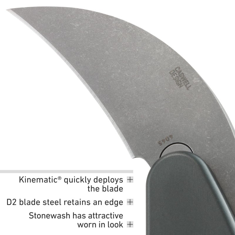 CRKT Provoke Compact: Kinematic EDC Folding Pocket Knife, Morphing Karambit, D2 Plain Edge Blade, Aluminum, Pocket Clip, 4045 - Image 4