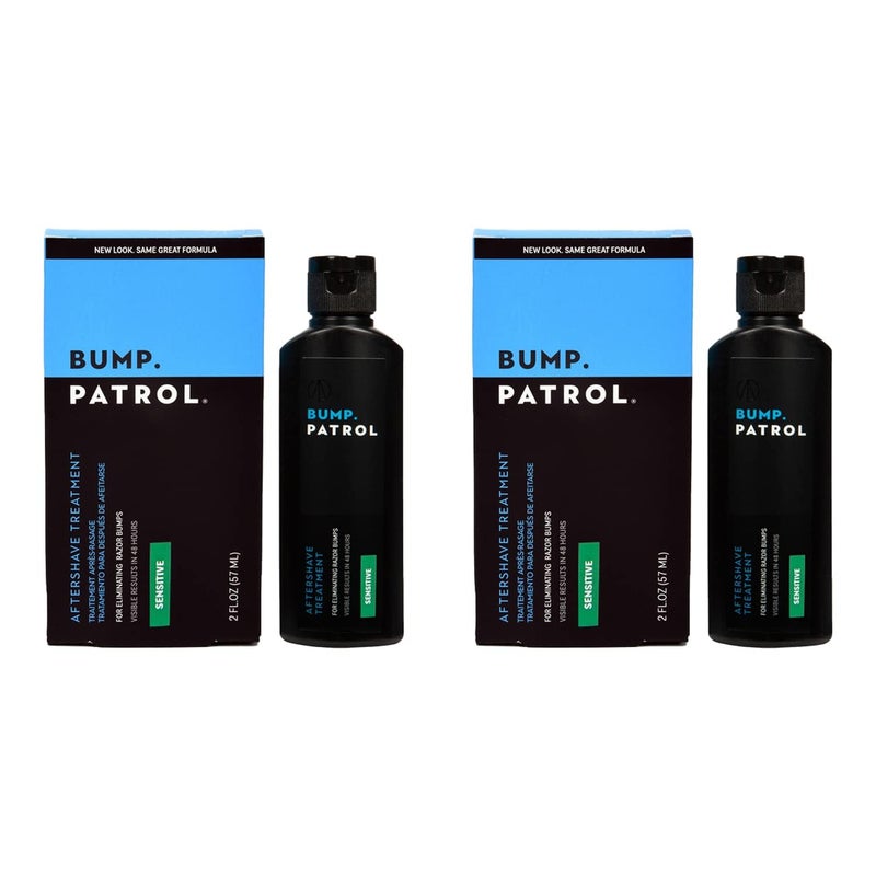 Bump Patrol Sensitive Strength Aftershave Formula  Gentle After Shave Solution Eliminates Razor Bumps and Ingrown Hairs  2 Ounces 2 Pack