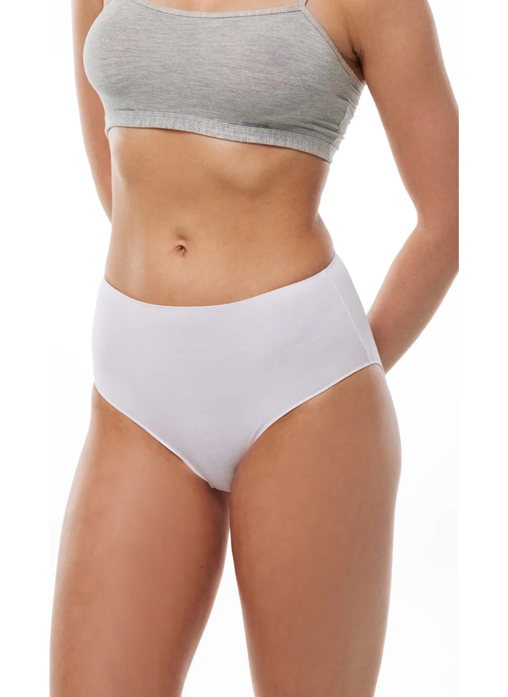 مالابادي Women White 6 Pack Modal Narrow Fit Extra High Waist Slip Panties 1955