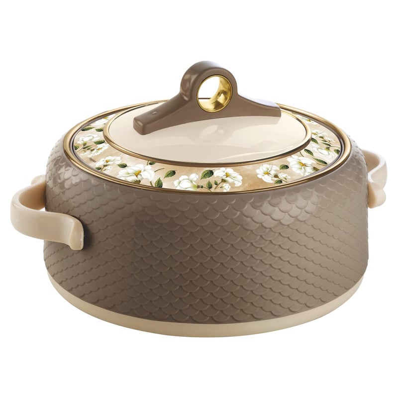 Nayasa Coral Insulated Inner Stainless Steel Casserole Set of 3 (1000ml, 1500ml, 2000ml) - Dark Brown - Image 2