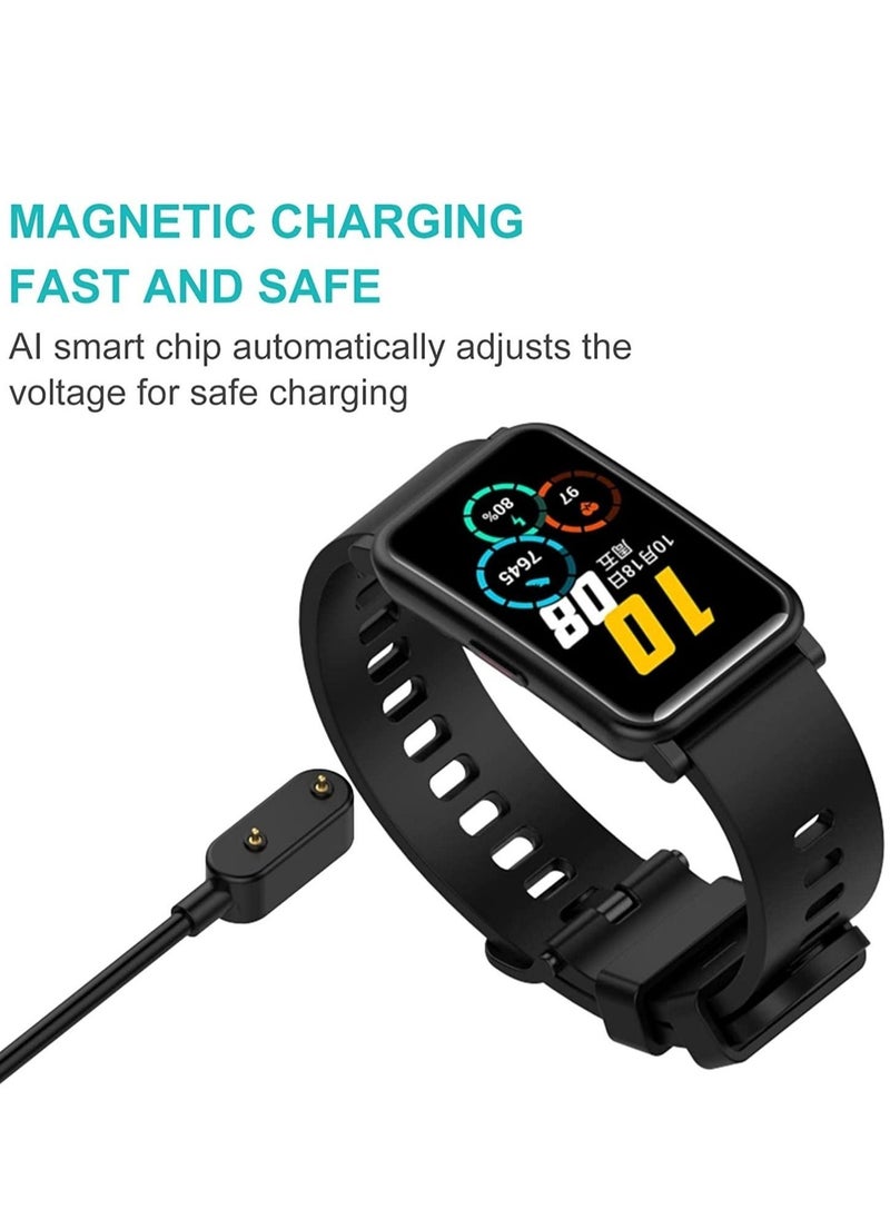 ELTRAZONE Charger Compatible with Huawei Watch Fit, USB Charging Cable Cord Base Dock Charger Adapter Stand For Huawei Band 6 smartwatch (Black) - Image 2
