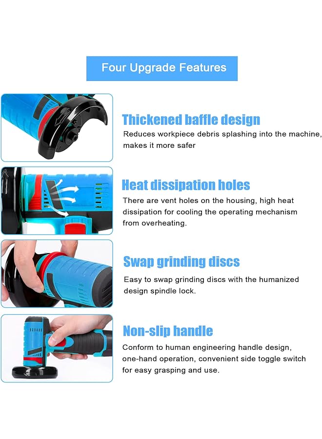 إيروريكس أداة طحن كهربائية متعددة الوظائف بسرعة 19500 دورة في الدقيقة، قاطعة يدوية صغيرة لقطع وتلميع بلاط السيراميك والخشب والحجر والصلب - Image 4