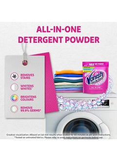 Vanish 400 Gm, All In One Powder Detergent Booster | Stain Remover For Clothes | Whitens Whites Brightens Colours| Suitable With All Washing Detergent Powders And Liquids  - Image 3