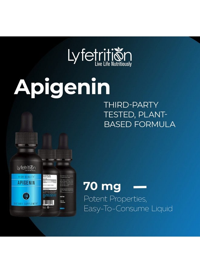 Lyfetrition مكمل لايفترشن أبيجينين 70 ملغ، 4 أونصة سائلة، 220 حصة، مصنوع في الولايات المتحدة، امتصاص سريع، مكونات قوية عالية الجودة، غير معدلة وراثيًا، منتجات خالية من القسوة - Image 4