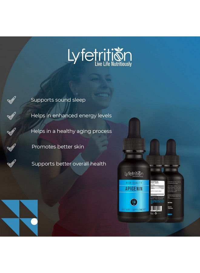 Lyfetrition مكمل لايفترشن أبيجينين 70 ملغ، 4 أونصة سائلة، 220 حصة، مصنوع في الولايات المتحدة، امتصاص سريع، مكونات قوية عالية الجودة، غير معدلة وراثيًا، منتجات خالية من القسوة - Image 5