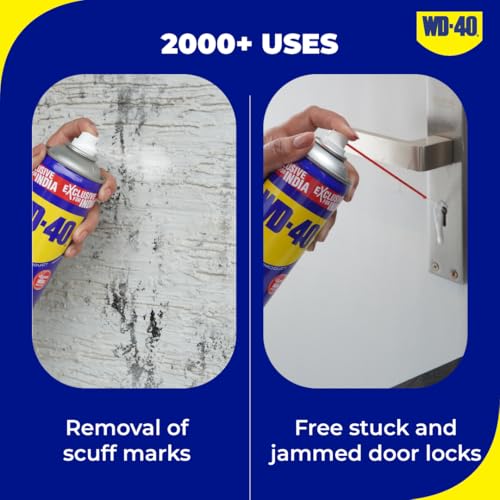 WD-40 Smart Straw Spray 500 ml Multipurpose for Auto Maintenance, Rust Remover, Home Improvement, Loosens Stuck & Rust Parts, Removes Sticky Residue, Descaling, Protectant & Cleaning Agent (Pack of 2) - Image 4