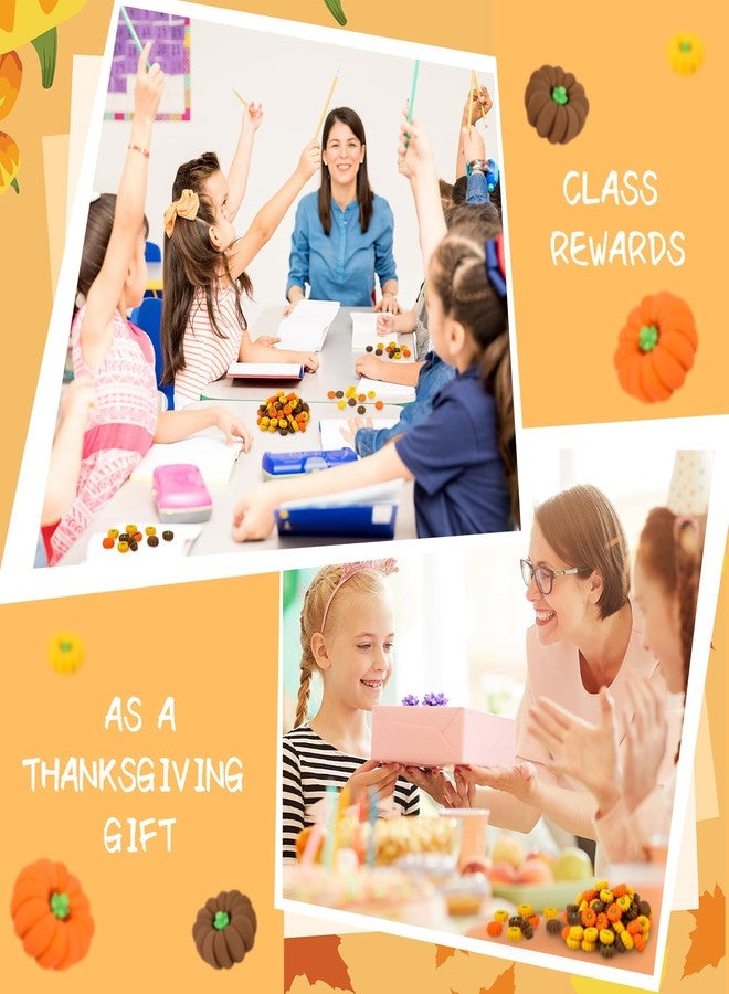 Chuangdi 150 Pcs 3D Fall Pumpkin Erasers Bulk Fall Mini Erasers Novelty Pencil Rubber Stationery for Kids Students Halloween Thanksgiving Autumn Party Favor Teacher Rewards Classroom - Image 5