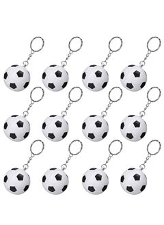 SUNSAR 12 Pieces Mini  Soccer Keychains , for  Party Favors  School Carnival Reward, Party Bag Gift Fillers.  - Image 1