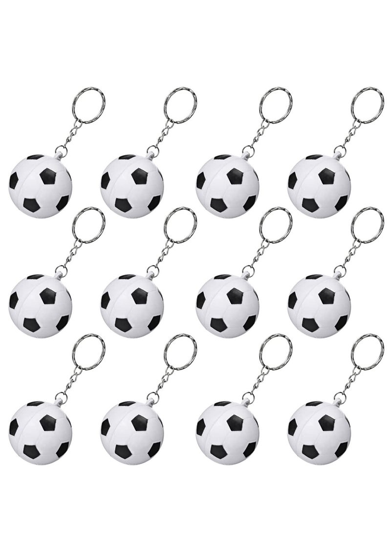SUNSAR 12 Pieces Mini  Soccer Keychains , for  Party Favors  School Carnival Reward, Party Bag Gift Fillers.  - Image 1