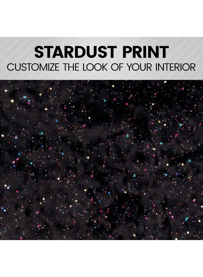 BDK Black Stardust Car Seat Covers for Front Seats - Image 4