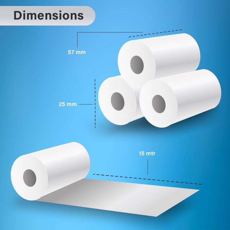 5.8cm Thermal Printing Paper for Instant & Visa Multi-Use Machine High Quality Thermal Printer Paper (Thermal Printing Roll) THERMAL PAPER (50, 14m) - Image 5